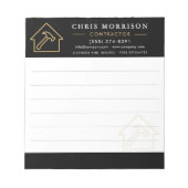 Bloc-note Construction Company Black Gold Notepad (Devant)