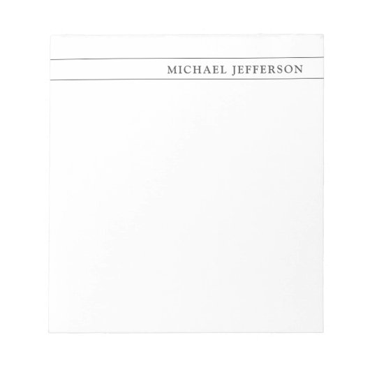 Bloc-note Consultant en droit noir et blanc Profession (Devant)