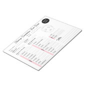 Bloc-note Consultation de maquillage Face blanc et rose (Incliné)