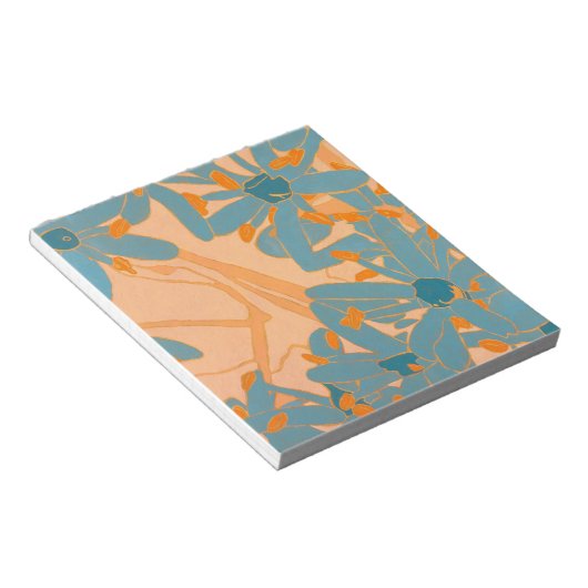 Bloc-note Contemporary Leaf Design in Peach (Incliné)