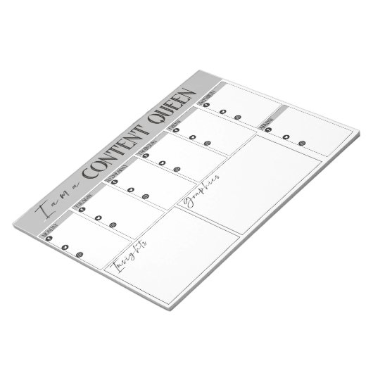 Bloc-note Content Queen Weekly Planner (Incliné)