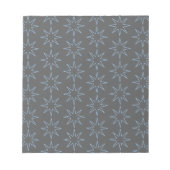 Bloc-note Contour d'étoile bleue sur gris (Devant)