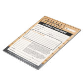 Bloc-note Contrat de rénovation de la maison de charpentier (Incliné)