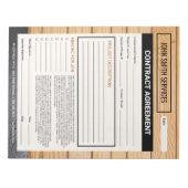 Bloc-note Contrat de rénovation de la maison de charpentier (Devant)