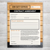 Bloc-note Contrat de rénovation de la maison de charpentier