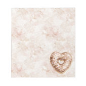 Bloc-note Cookie Cœur Rose Chocolat (Devant)