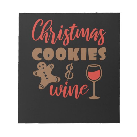 Bloc-note Cookies de Noël et vin (Devant)