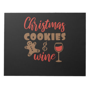 Bloc-note Cookies de Noël et vin