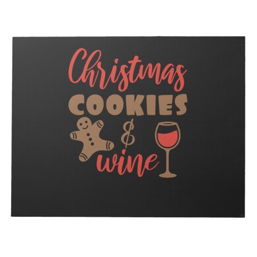 Bloc-note Cookies de Noël et vin (Devant)
