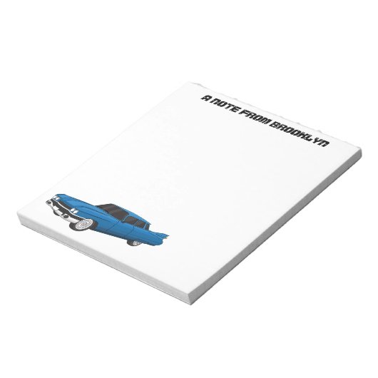 Bloc-note Cool bleu 1959 voiture classique (Tourné)