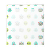 Bloc-note Cool Emoji Alien Ghost Robot Face Motif (Devant)