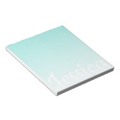 Bloc-note Cool Personnalisable Turquoise Gradient Ombre Votr (Incliné)