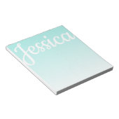 Bloc-note Cool Personnalisable Turquoise Gradient Ombre Votr (Incliné)