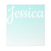 Bloc-note Cool Personnalisable Turquoise Gradient Ombre Votr (Devant)