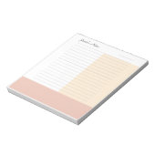 Bloc-note Cool Personnalisé Nom Moderne Beige Sable Peach Li (Tourné)