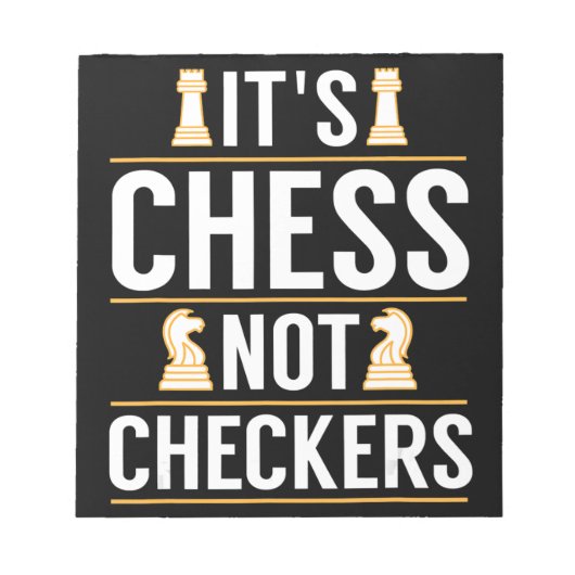 Bloc-note cool ses échecs pas checkers chèques joueurs cadea (Devant)