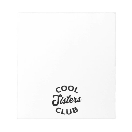 Bloc-note Cool Sisters Club I (Devant)