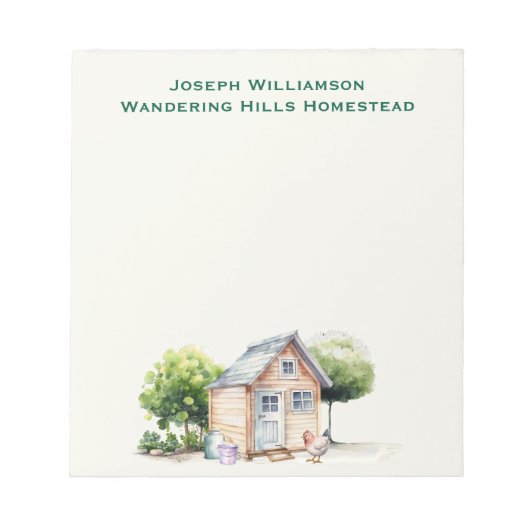 Bloc-note Coop de poulet personnalisé (Devant)