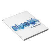 Bloc-note Copenhague Danemark Skyline Blue (Incliné)