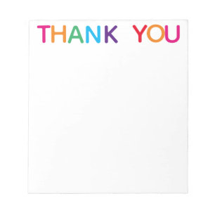 Bloc-note Copie de bloc multicolore lumineuse de Merci 5,5 x