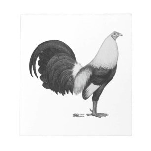 Bloc-note Coq de combat gris canard