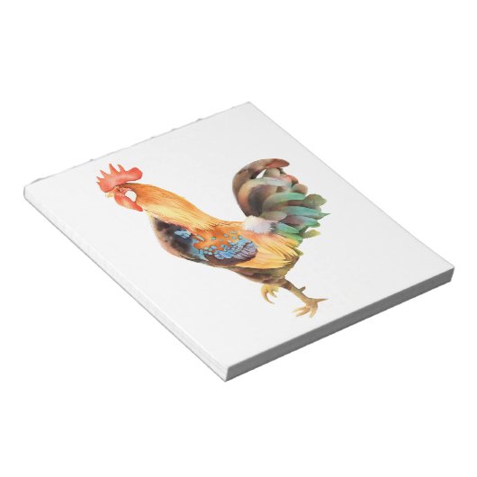 Bloc-note Coq de couleur vive (Incliné)