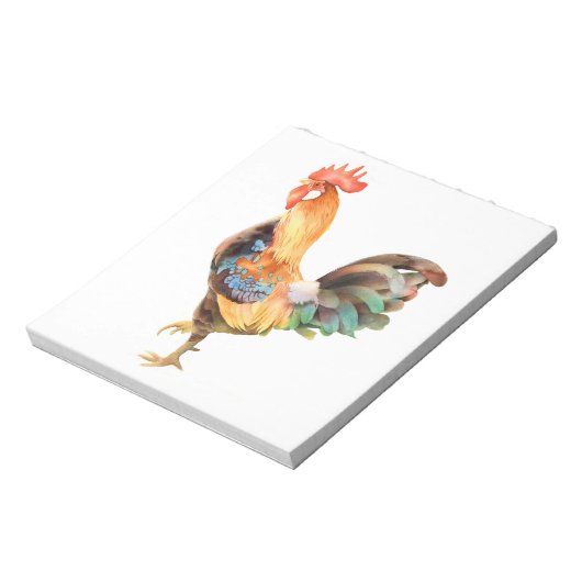 Bloc-note Coq de couleur vive (Tourné)