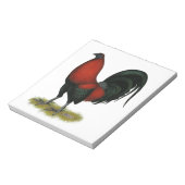 Bloc-note Coq Rouge Noir BB Jeu Américain (Tourné)