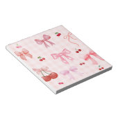 Bloc-note Coquette mignonne et rose fruits et arcs (Incliné)
