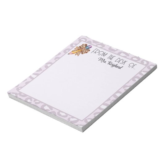 Bloc-note Coquette poster de animal "Du bureau de..." (Tourné)