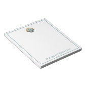 Bloc-note Coquillage personnalisé bleu côtier (Incliné)