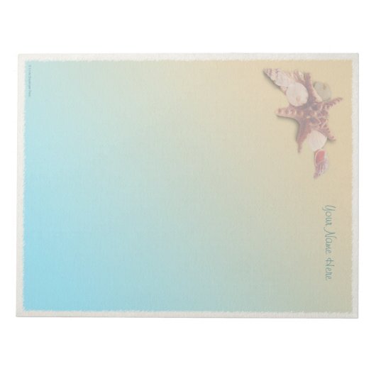 Bloc-note Coquillages sur une plage (Devant)