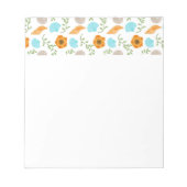 Bloc-note Coquilles Marines Fleur Orange (Devant)