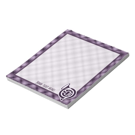 Bloc-note Cor d'harmonie violet français (Tourné)