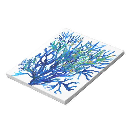 Bloc-note Corail bleu profond (Tourné)