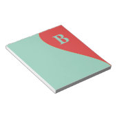 Bloc-note Corail et Turquoise du Sud-Ouest avec Monogramme (Incliné)