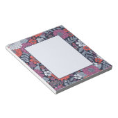 Bloc-note Corail, Magenta et Zinnias bleu (Incliné)