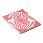 Bloc-note Corail rouge avec Motif blanc (Incliné)