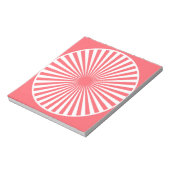 Bloc-note Corail rouge avec Motif blanc (Tourné)