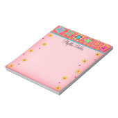 Bloc-note Corail rouge Patchwork Quilt Block Art (Tourné)