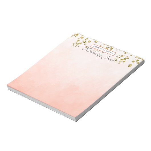 Bloc-note Coral Ombre Gold Sequin Fall (Tourné)