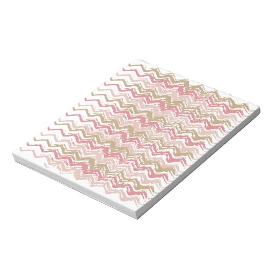 Bloc-note Coral Spice Scribble ZigZag Chevron Motif (Tourné)