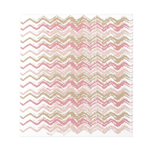 Bloc-note Coral Spice Scribble ZigZag Chevron Motif (Devant)