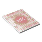 Bloc-note Coral Spice Scribble ZigZag Chevron Motif (Incliné)