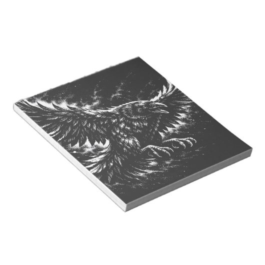 Bloc-note Corbeau gothique – par BurnsInHell (Incliné)