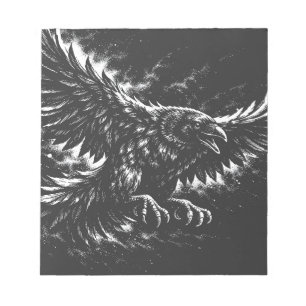 Bloc-note Corbeau gothique – par BurnsInHell