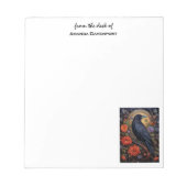 Bloc-note Corbeau noir foncé gothique (Devant)