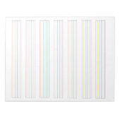 Bloc-note Cordes colorées Guitare acoustique (Devant)