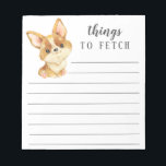 Bloc-note Corgi à extraire<br><div class="desc">Corgi adorable choses à récupérer bloc-notes avec des lignes. Facile à personnaliser avec votre message. Visitez notre boutique pour voir un large assortiment de races de chiens.</div>