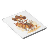 Bloc-note Corgi Cowboy � Chien de Rodéo Occidental (Incliné)